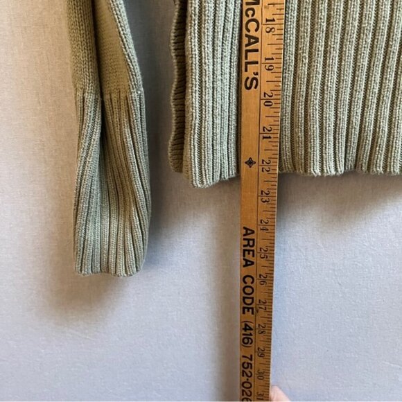 Tribal cotton cable knit mock neck sweater Sz M - Picture 9 of 9